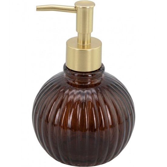 Porta Sabonete Líquido 335ml De Vidro Marrom